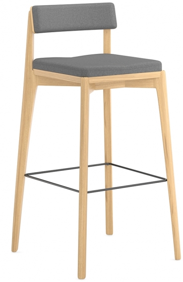 Стул барный Aska 50X50X99 CM серый 1