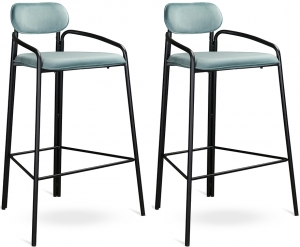 Набор из двух барных стульев Ror 54X61X100 / 54X61X100 CM светло-бирюзового цвета