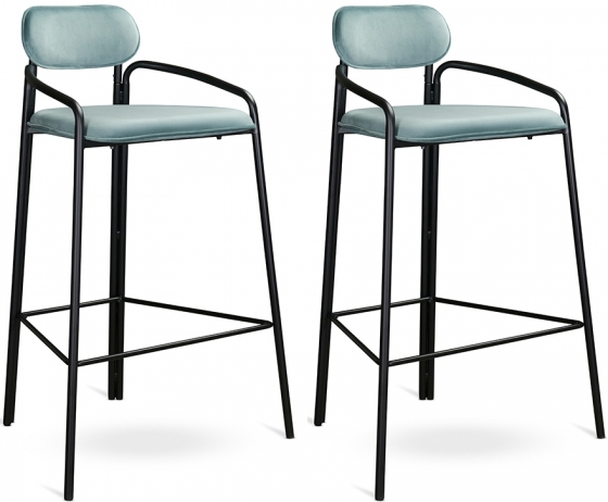 Набор из двух барных стульев Ror 54X61X100 / 54X61X100 CM светло-бирюзового цвета 1