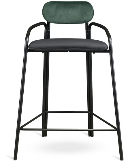 Набор из двух полубарных стульев Ror 53X60X80 / 53X60X80 CM тёмно-зеленого цвета 2