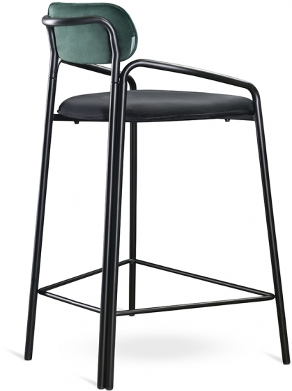 Набор из двух полубарных стульев Ror 53X60X80 / 53X60X80 CM тёмно-зеленого цвета 3