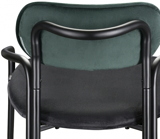 Набор из двух полубарных стульев Ror 53X60X80 / 53X60X80 CM тёмно-зеленого цвета 5