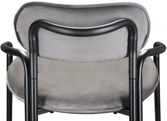 Набор из двух полубарных стульев Ror 53X60X80 / 53X60X80 CM серого цвета 5