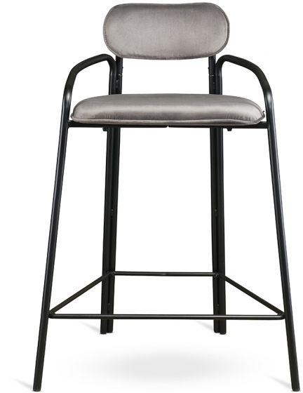 Набор из двух полубарных стульев Ror 53X60X80 / 53X60X80 CM серого цвета 2