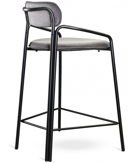 Набор из двух полубарных стульев Ror 53X60X80 / 53X60X80 CM серого цвета 3