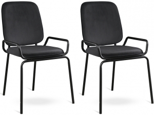 Набор из 2 стульев Ror 50X61X84 / 50X61X84 CM чёрного цвета