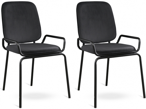 Набор из 2 стульев Ror 50X61X84 / 50X61X84 CM чёрного цвета 1