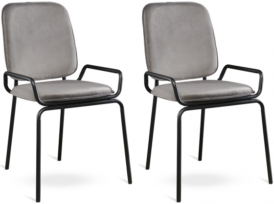 Набор из 2 стульев Ror 50X61X84 / 50X61X84 CM серого цвета 1