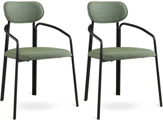 Набор из 2 стульев Ror 50X58X83 / 50X58X83 CM зелёного цвета 1