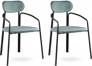 Набор из 2 стульев Ror 50X58X83 / 50X58X83 CM зелёного цвета