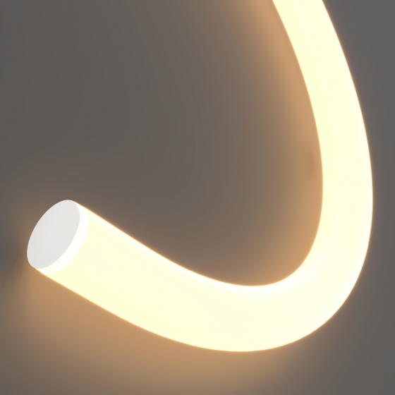 Гибкий неон круглый 360° прозрачный 18 мм 2