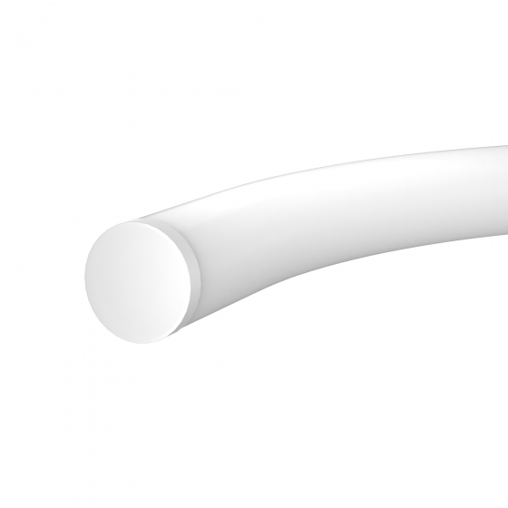 Гибкий неон круглый 360° прозрачный 1