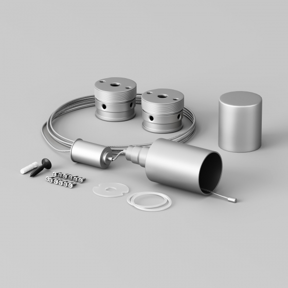 Комплектующие для гибкого неона Круглый 360° Серебро 4