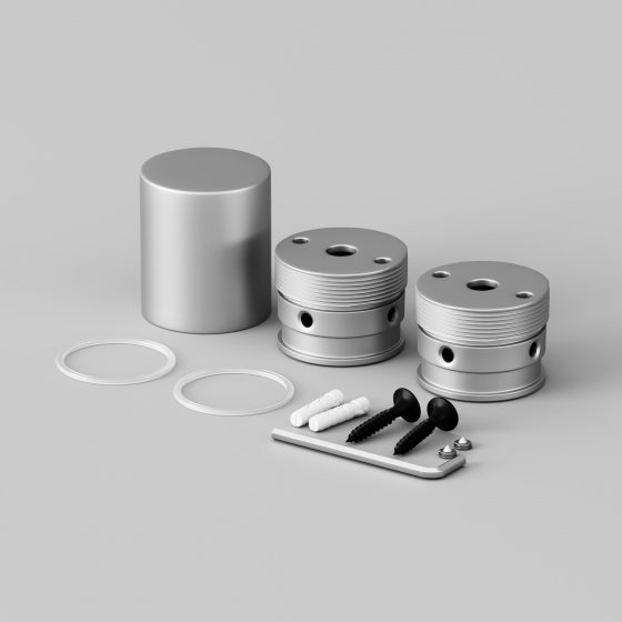 Комплектующие для гибкого неона Серебро Круглый 360° 3