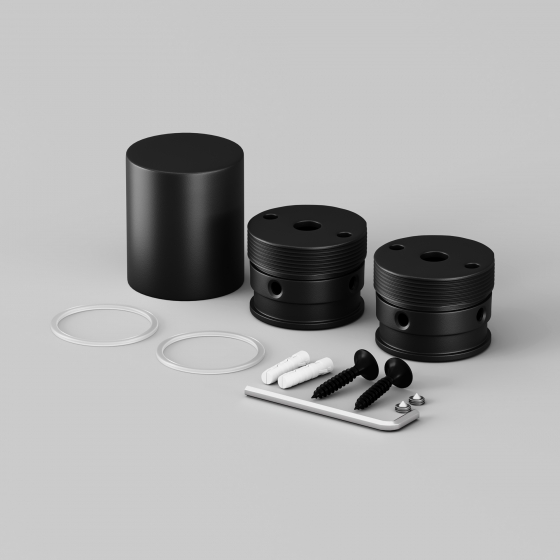 Комплектующие для гибкого неона Круглый 360° Черный 4