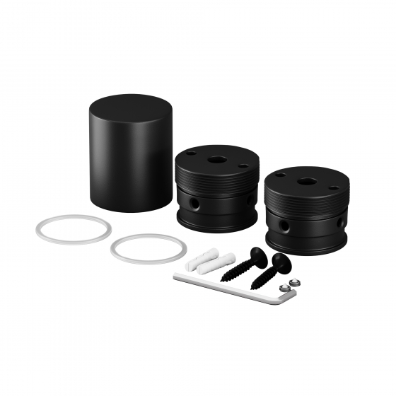 Комплектующие для гибкого неона Круглый 360° Черный 1