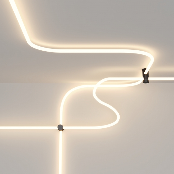 Крепление для монтажа круглого неона 360° D18 черный 3