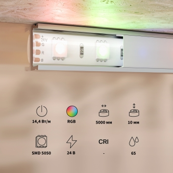 Светодиодная лента Base RGB белая 5м