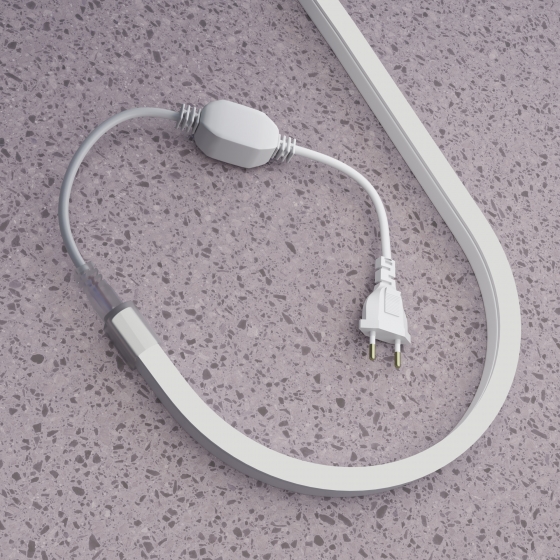 Гибкий неон 220В белый 50м 5