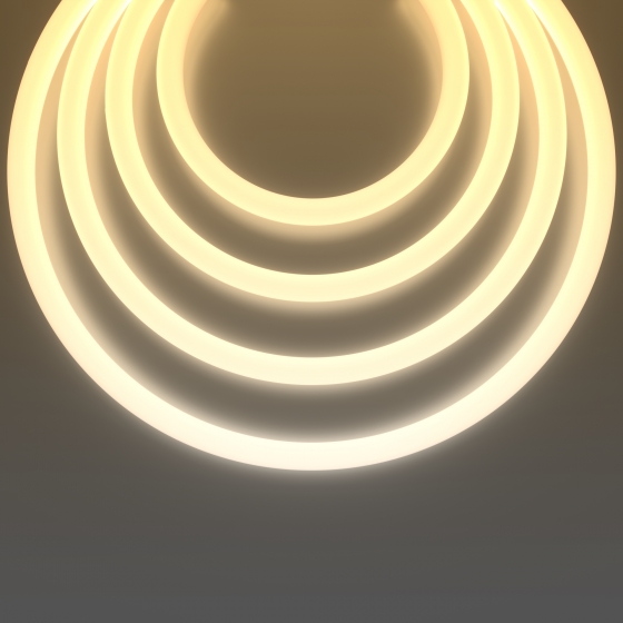 Гибкий неон круглый 360° белый 5