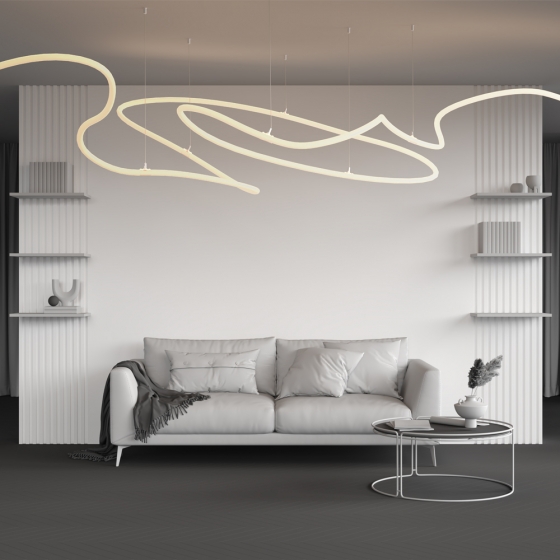 Гибкий неон круглый 360° белый 6