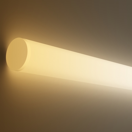 Гибкий неон круглый 360° белый 4