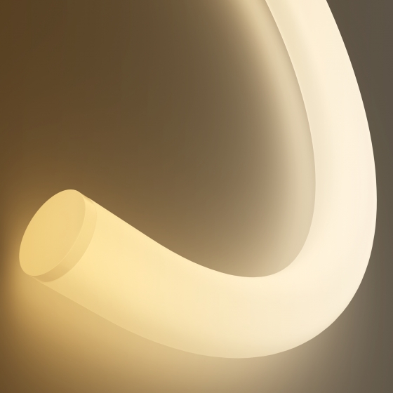 Гибкий неон круглый 360° белый 8