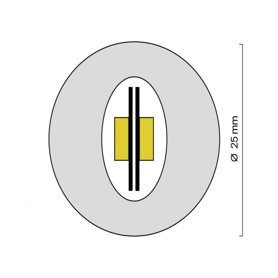 Гибкий неон круглый 360° белый, 25 мм 7