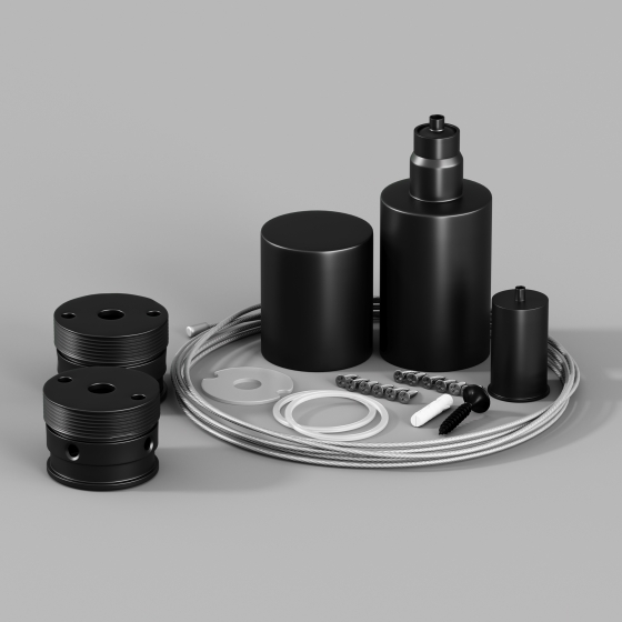 Комплектующие для гибкого неона Круглый 360° Черный 3