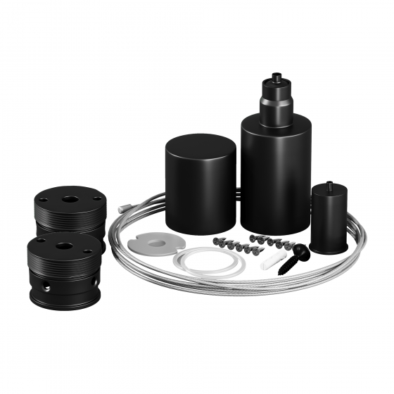 Комплектующие для гибкого неона Круглый 360° Черный 1