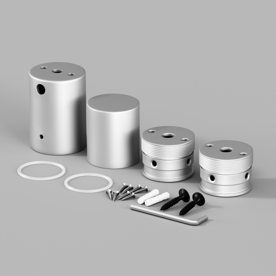 Комплектующие для гибкого неона Круглый 360° Серебро 3