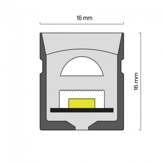 Гибкий неон 16x16 белый 6