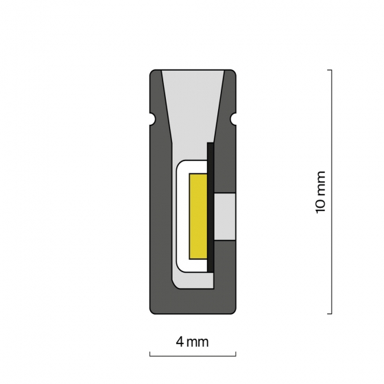 Гибкий неон 10х4 белый 2