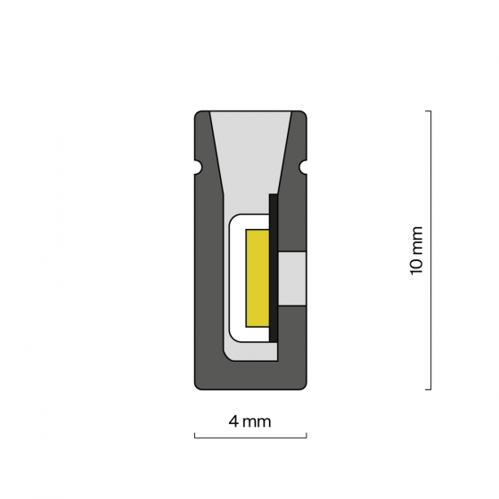 Гибкий неон белый 5000 мм 6