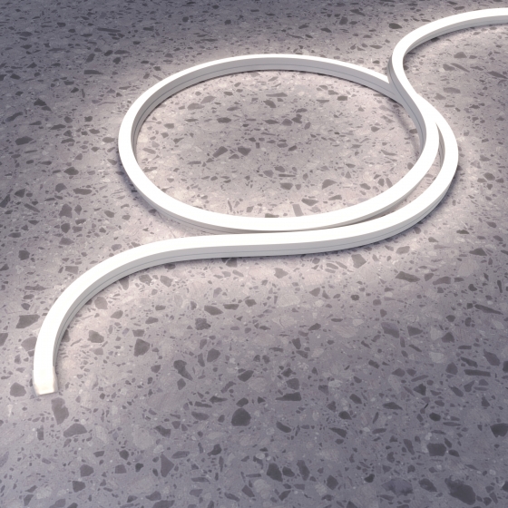 Гибкий неон Изгиб 3D белый 5 м 2