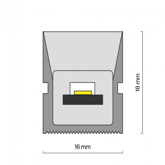 Гибкий неон Изгиб 3D белый 5 м 5