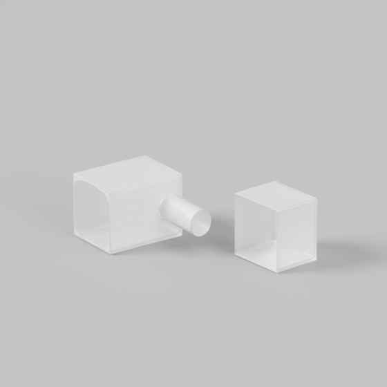 Заглушки для гибкого неона Изгиб 3D белые 2