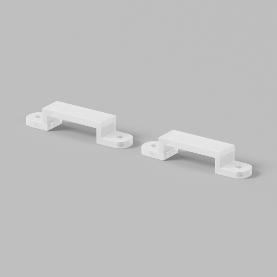 Клипсы для гибкого неона 13х7, белые 2