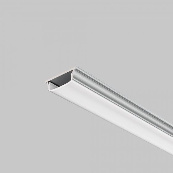 Алюминиевый профиль накладной Серебро 200 см 5