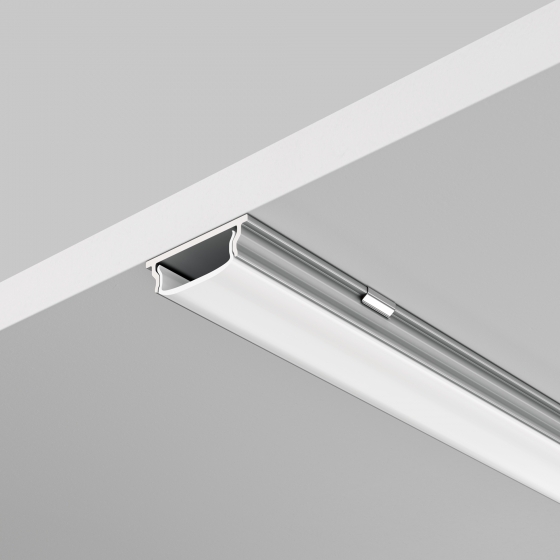 Алюминиевый профиль накладной Серебро 200 см 4