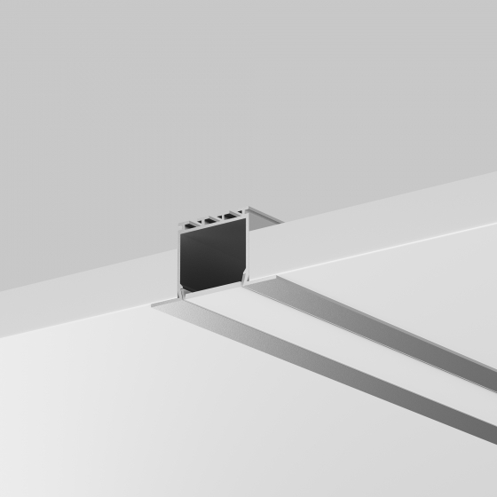 Алюминиевый профиль встраиваемый 46x25 мм Серебро 4