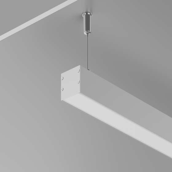 Профиль накладной-подвесной Серебро 35x35 4