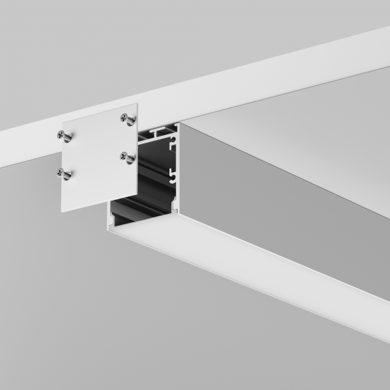 Профиль накладной-подвесной Серебро 35x35 7