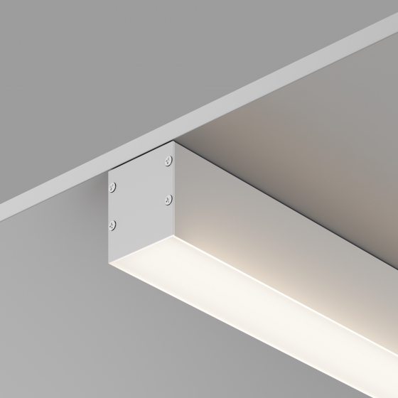 Профиль накладной-подвесной Серебро 35x35 2