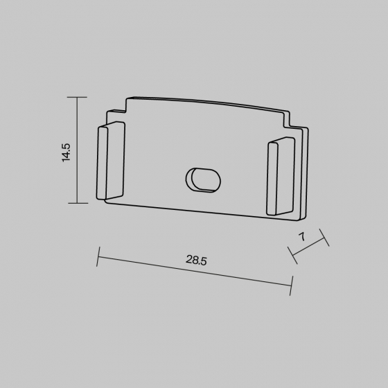 Комплектующие для профиля ALM-6214-EC белый 6