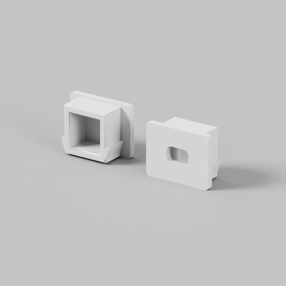 Комплектующие для профиля ALM-005 белые, 10 шт. 3