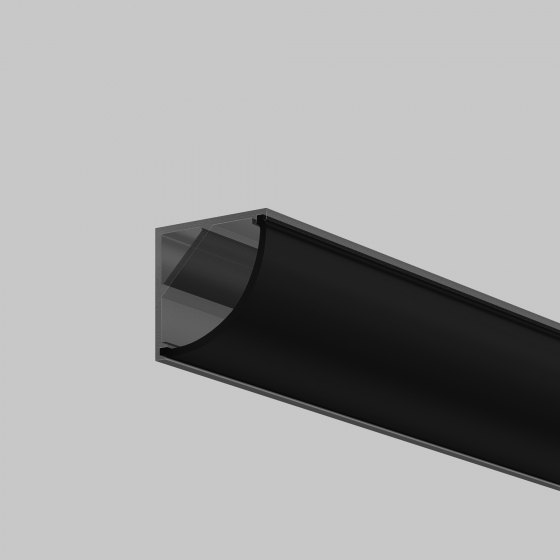 Рассеиватель для профиля ALM-1616R черный 2 м 5