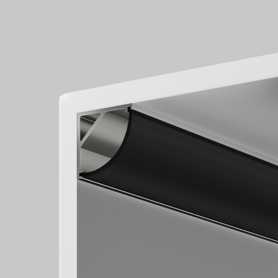 Рассеиватель для профиля ALM-1616R черный 2 м 4