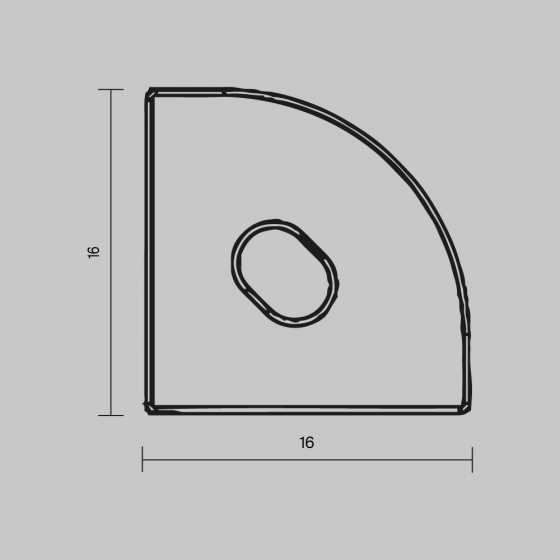 Комплектующие для профиля ALM-1616R черные 6