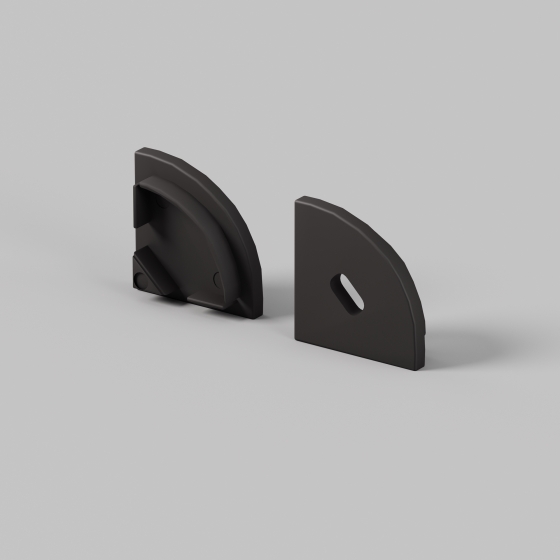 Комплектующие для профиля ALM-1616R черные 5